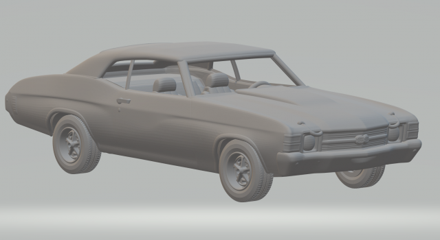 Chevrolet chevelle cabriolet Modello di stampa 3D .c4d .max .obj .3ds .fbx .stl .blend 