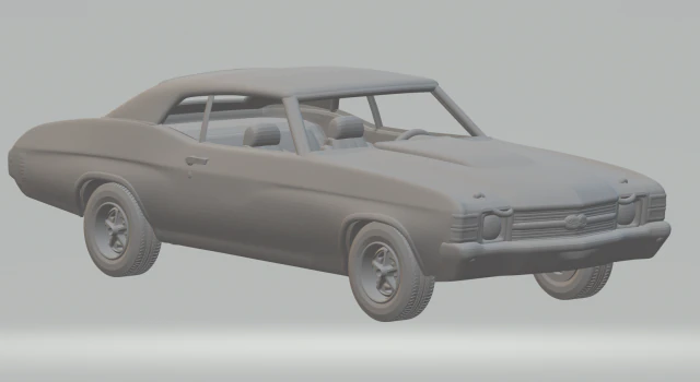 Chevrolet chevelle cabriolet 3D Print Model .c4d .max .obj .3ds .fbx .stl .blend 
