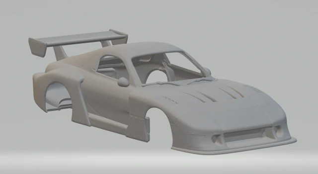 Mazda rx 7 silhouette 3D Print Model .c4d .max .obj .3ds .fbx .stl .blend 