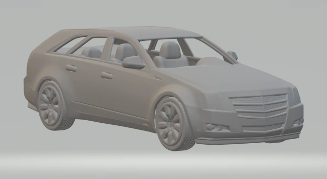 Cadillac cts wagon 3D Print Model .c4d .max .obj .3ds .fbx .stl .blend