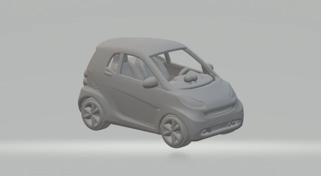 Smart forttwo mk1 3D Print Model .c4d .max .obj .3ds .fbx .stl .blend 