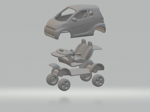 Smart forttwo mk1 Modello di stampa 3D