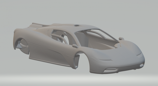 Gordon Murray Automotive T50 3Dプリントモデル .c4d .max .obj .3ds .fbx .stl .blend 