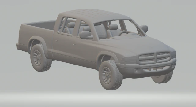 Dodge dakota crew cab 3D Print Model .c4d .max .obj .3ds .fbx .stl .blend 