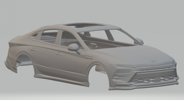 Hyundai sonata 2024 3D Принт Модель .c4d .max .obj .3ds .fbx .stl .blend 