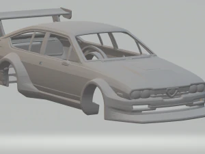 Alfa GTV Rennen 2 3D Druckmodell