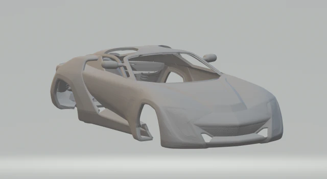 BERTONE MANTIDE 3D Print Model .c4d .max .obj .3ds .fbx .stl .blend