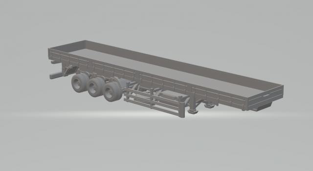TRAILER BRAZILIAN LS FLATBED 3D प्रिंट मॉडल .c4d .max .obj .3ds .fbx .stl .blend 