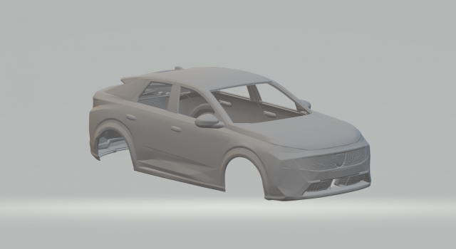 PEUGEOT E-3008 3Dプリントモデル .c4d .max .obj .3ds .fbx .stl .blend 