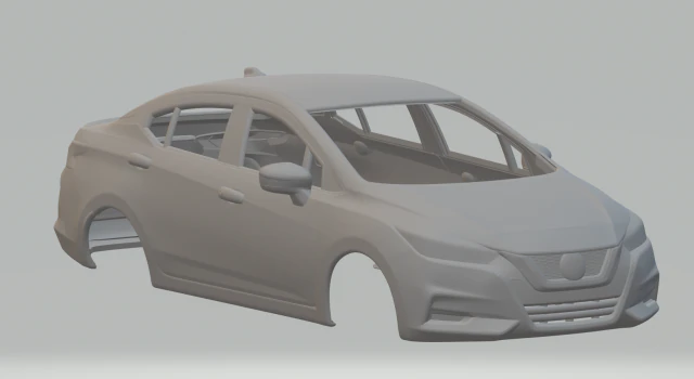 Nissan versa 3D Print Model .c4d .max .obj .3ds .fbx .stl .blend 