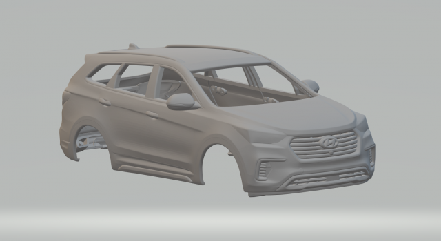 Hyundai santa fe Modello di stampa 3D .c4d .max .obj .3ds .fbx .stl .blend 