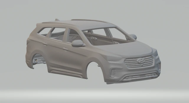 Hyundai santa fe 3D Print Model .c4d .max .obj .3ds .fbx .stl .blend 