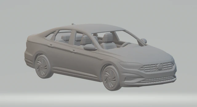 Volkswagen jetta 3D Print Model .c4d .max .obj .3ds .fbx .stl .blend 