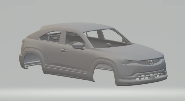 Mazda mx30 3D Print Model .c4d .max .obj .3ds .fbx .stl .blend 