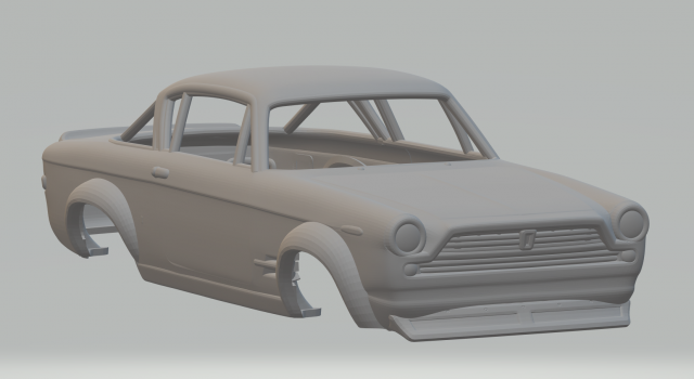 Fiat 2300 race car 3D 프린트 모델 .c4d .max .obj .3ds .fbx .stl .blend
