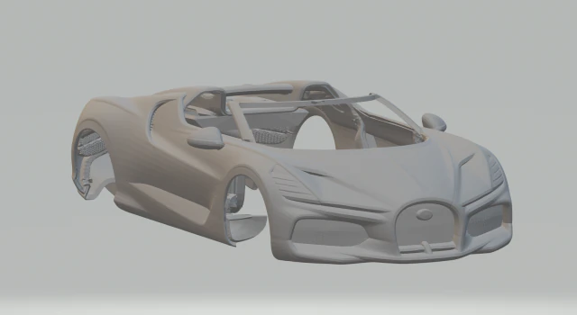 Bugatti MISTRAL 3D Print Model .c4d .max .obj .3ds .fbx .stl .blend 