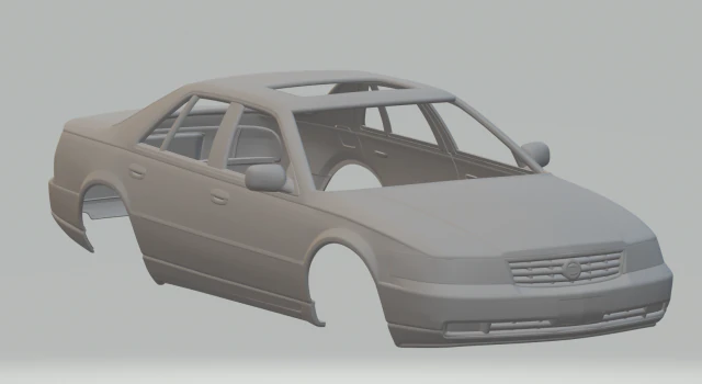 Cadillac STS 3D Print Model .c4d .max .obj .3ds .fbx .stl .blend 