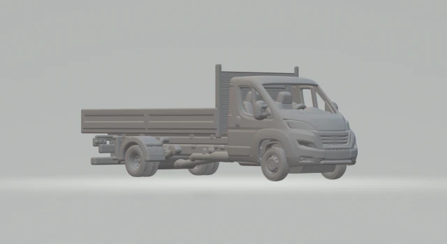Fiat ducato truck 3D Print Model .c4d .max .obj .3ds .fbx .stl .blend 