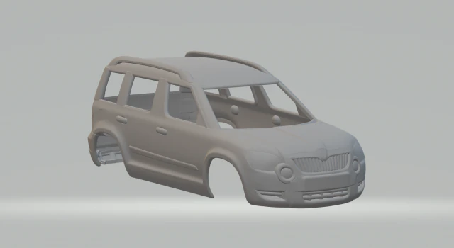 SKoda Yeti 3D Print Model .c4d .max .obj .3ds .fbx .stl .blend 