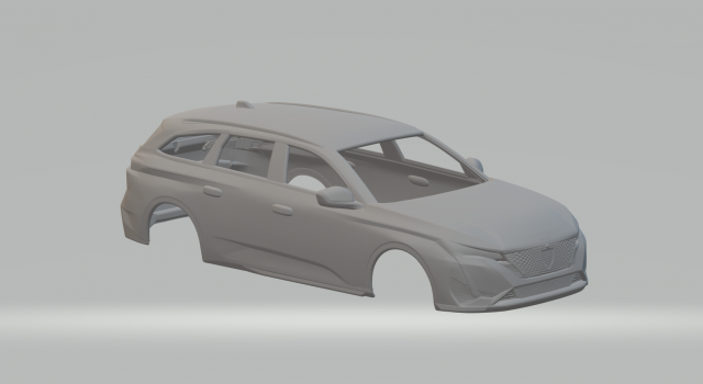 Peugeot 308 sw Modèles 3D en vedette .c4d .max .obj .3ds .fbx .stl .blend 