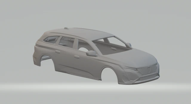 Peugeot 308 sw 3D Print Model .c4d .max .obj .3ds .fbx .stl .blend 