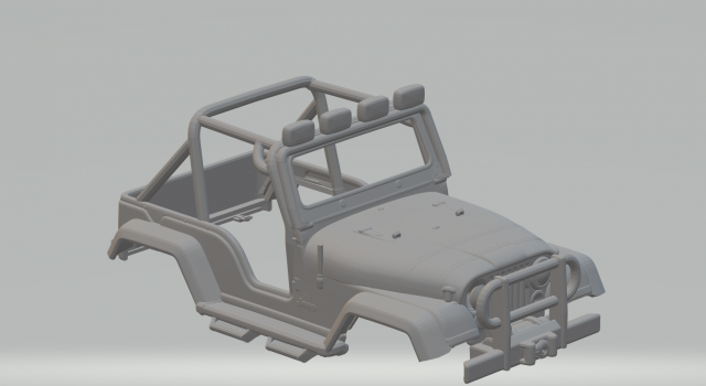 Jeep custom 3D प्रिंट मॉडल .c4d .max .obj .3ds .fbx .stl .blend 