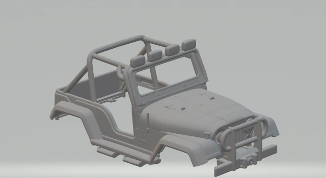 Jeep custom 3D Print Model .c4d .max .obj .3ds .fbx .stl .blend 