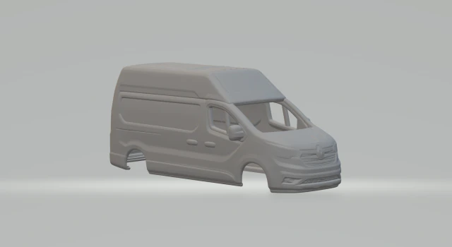 Renault traffic 3D Print Model .c4d .max .obj .3ds .fbx .stl .blend 