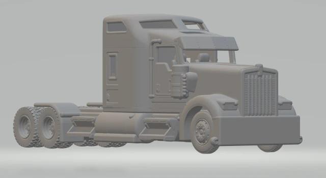 Kenworth w900l 3D Print Model .c4d .max .obj .3ds .fbx .stl .blend