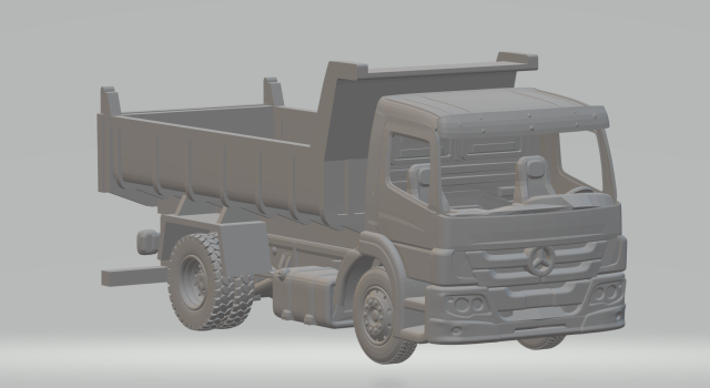 Mercedes atego dumper 3D Print Model .c4d .max .obj .3ds .fbx .stl .blend 