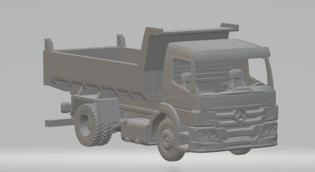 Mercedes atego dumper 3D Print Model .c4d .max .obj .3ds .fbx .stl .blend