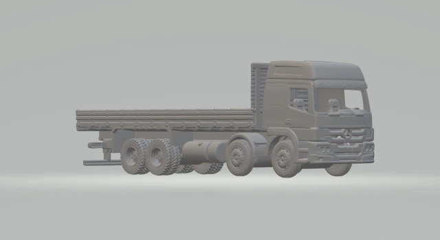 ATEGO 8X4 FLATBED 3D Print Model .c4d .max .obj .3ds .fbx .stl .blend