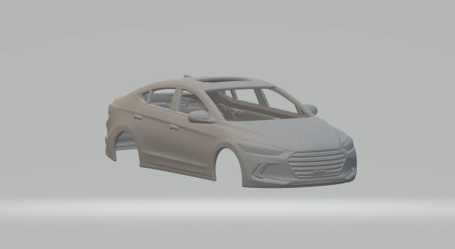 Hyundai elantra 3D Print Model .c4d .max .obj .3ds .fbx .stl .blend 