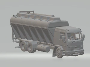 Camion-silo de fret Modèles 3D en vedette