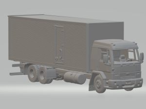 Cargo truck box Modèles 3D en vedette