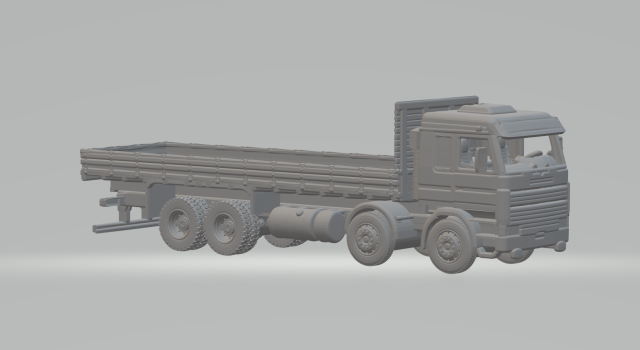 Scania 143 flatbed Modelo de impresión 3D .c4d .max .obj .3ds .fbx .stl .blend 