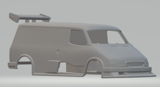 Supervan 3D Print Model .c4d .max .obj .3ds .fbx .stl .blend 