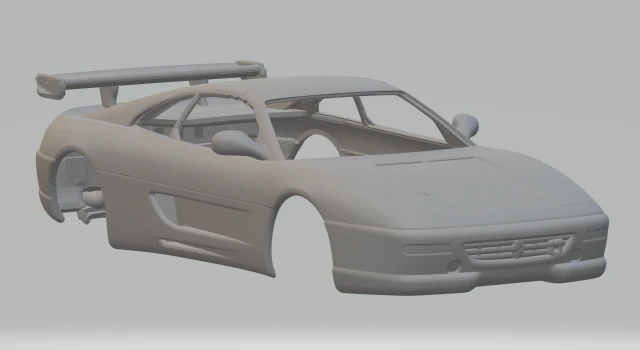 Ferrari 355 race car 3D Print Model .c4d .max .obj .3ds .fbx .stl .blend