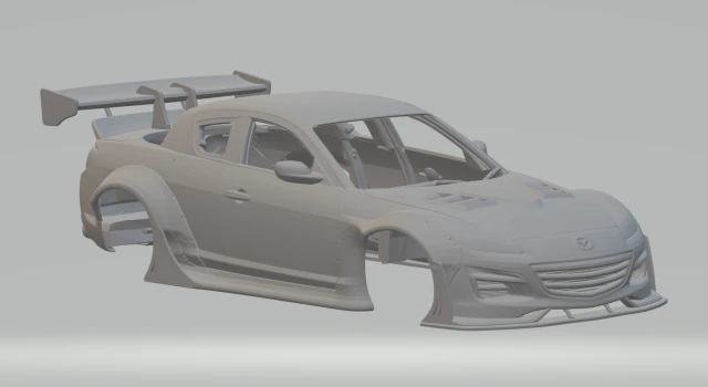 Mazda rx 8 rocket 3D Print Model .c4d .max .obj .3ds .fbx .stl .blend 