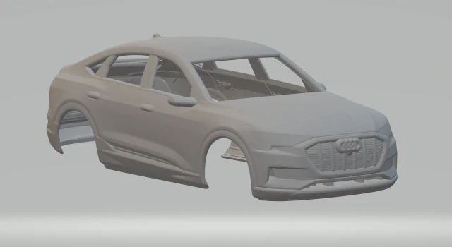 Audi e-tron sportback 3D Print Model .c4d .max .obj .3ds .fbx .stl .blend 