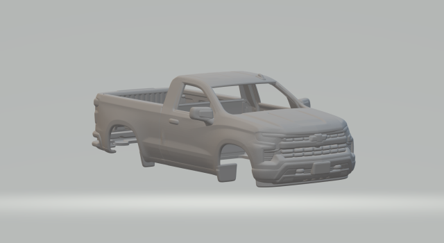 CHEVROLET SILVERADO 3Dプリントモデル .c4d .max .obj .3ds .fbx .stl .blend 