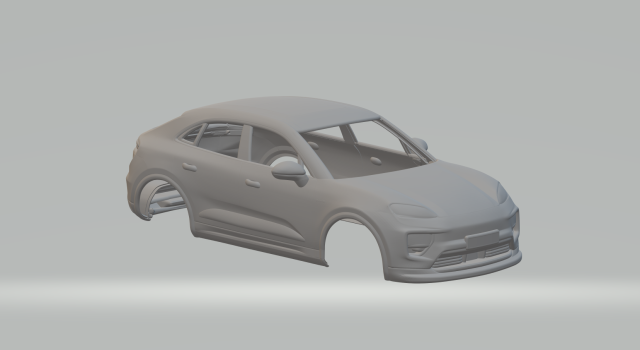Porsche macan 3Dプリントモデル .c4d .max .obj .3ds .fbx .stl .blend 