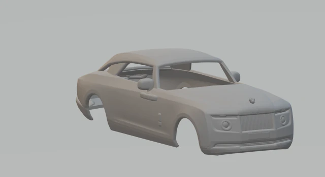 Boat tail car 3D Print Model .c4d .max .obj .3ds .fbx .stl .blend 