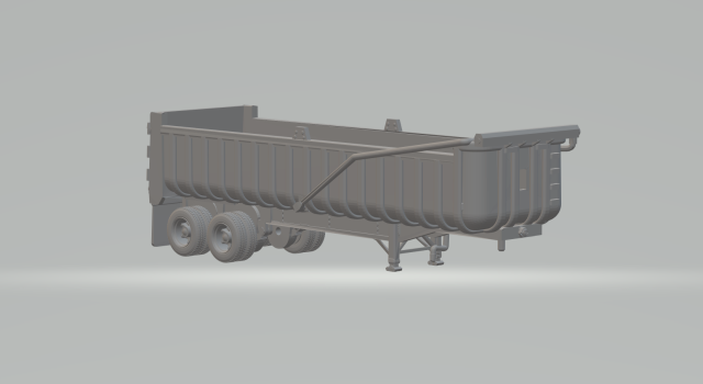 TRAILER FRUEHAUF DUMPER 3D 打印模型 .c4d .max .obj .3ds .fbx .stl .blend 