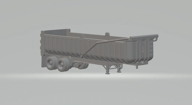 TRAILER FRUEHAUF DUMPER 3D Print Model .c4d .max .obj .3ds .fbx .stl .blend 