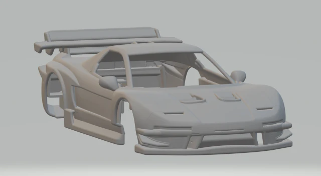 Honda nsx gt race car 3D Print Model .c4d .max .obj .3ds .fbx .stl .blend