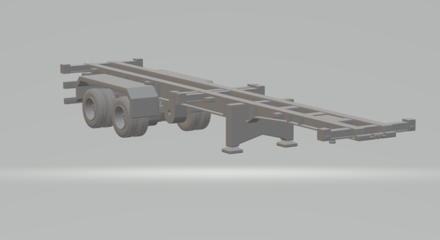 Container transport trailer euro Model do druku 3D .c4d .max .obj .3ds .fbx .stl .blend 