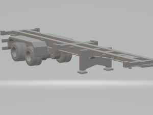 Container transport trailer euro Model do druku 3D