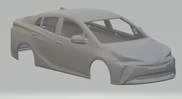 Toyota prius 3D Print Model .c4d .max .obj .3ds .fbx .stl .blend