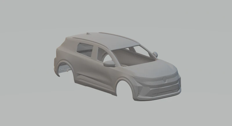 Renault e-scenic 3D Print Model .c4d .max .obj .3ds .fbx .stl .blend 